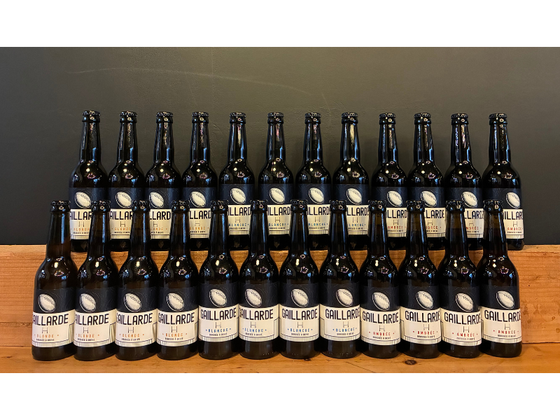 24 bouteilles 33cl de bière Gaillarde (8 Blondes / 8 Blanches / 8 Ambrées)