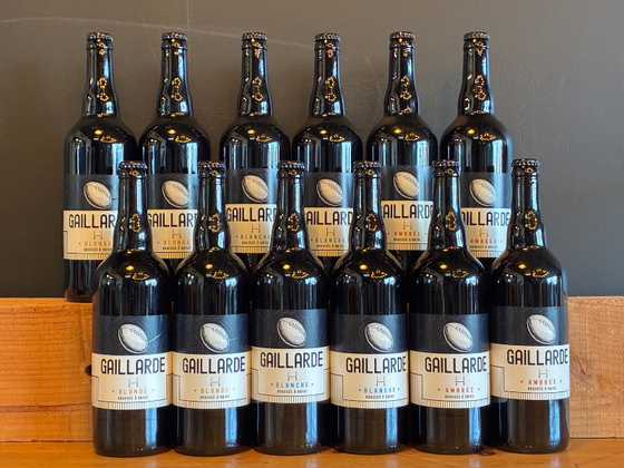 12 bouteilles 75cl de bière Gaillarde (4 Blondes / 4 Blanches / 4 Ambrées)
