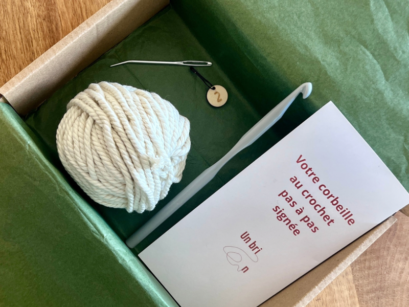 Kit crochet débutant. Crée ta corbeille