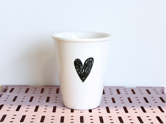 Grande tasse en porcelaine Coeur