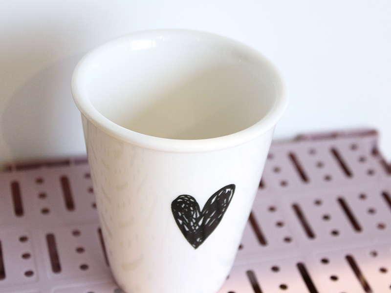 Grande tasse en porcelaine Coeur