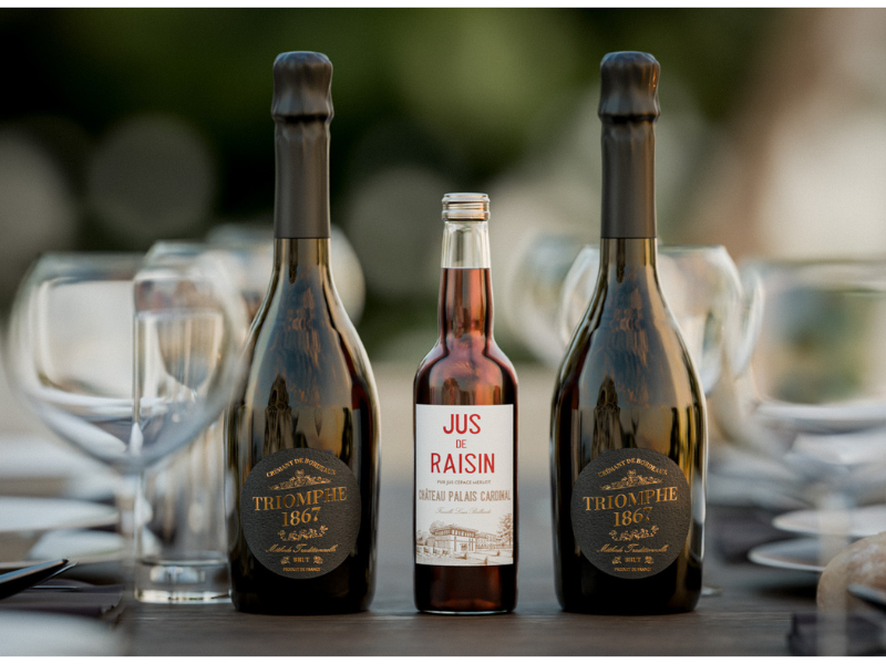 Coffret 2 crémants et 1 jus de raisin à mélanger (kit Kir bordelais)