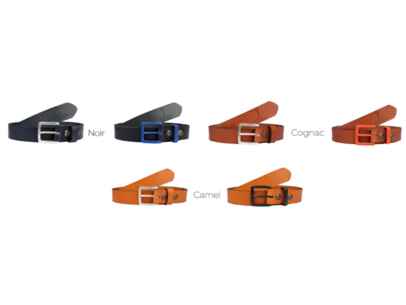 Coffret Ceinture cuir véritable + Boucle de couleur au choix