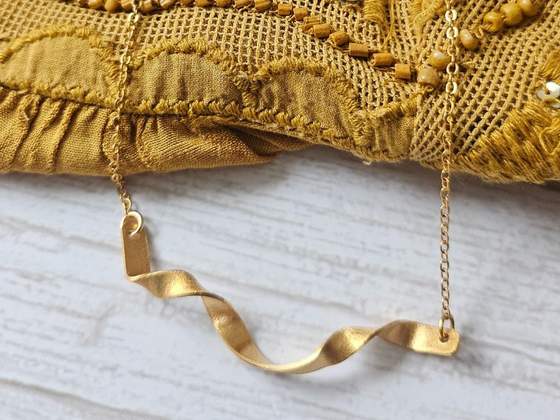 Collier torsade or fin 24K