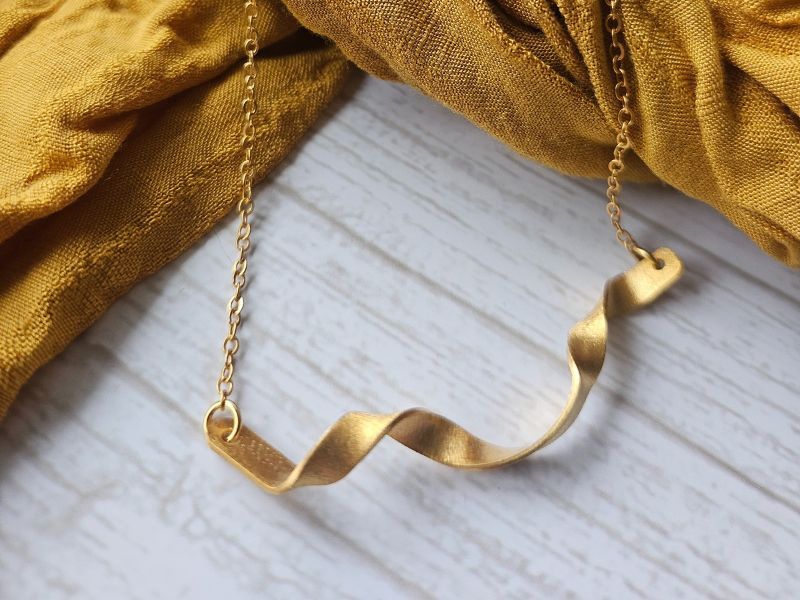 Collier torsade or fin 24K