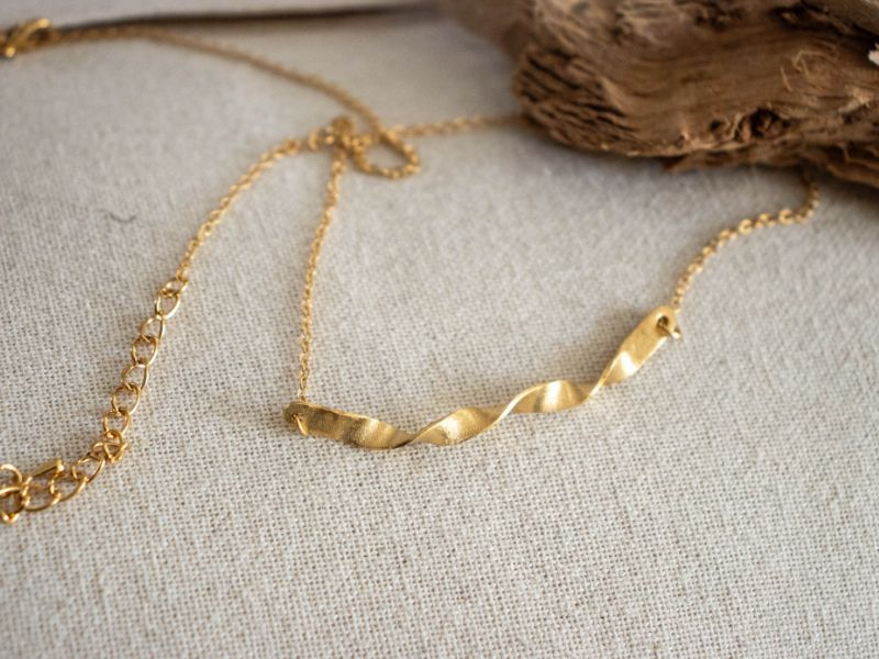 Collier torsade or fin 24K