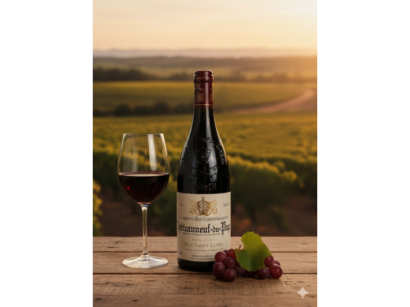 Coffret 1 Bouteille Châteauneuf du Pape Arpents des Contrebandiers