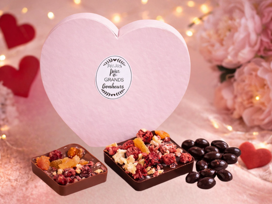 Coffret Cœur Chocolaté – Fruits rouges & Amandes
