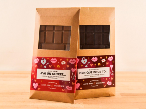 Duo Tablettes de Chocolat Message Secret