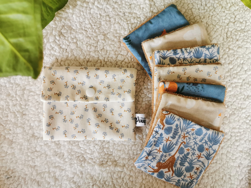 Semainier de lingettes et pochette à savon