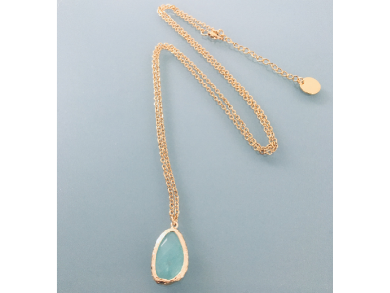 Collier sautoir Chrysoprase