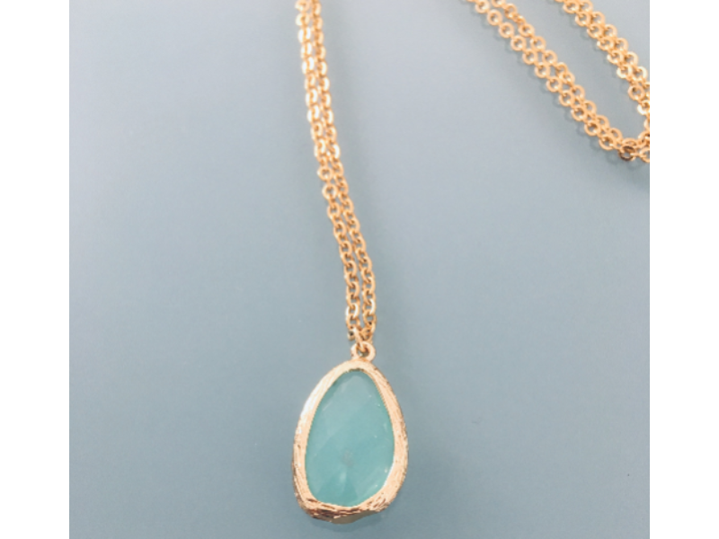 Collier sautoir Chrysoprase
