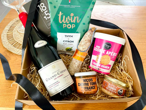 Coffret apéritif vin rouge et mets