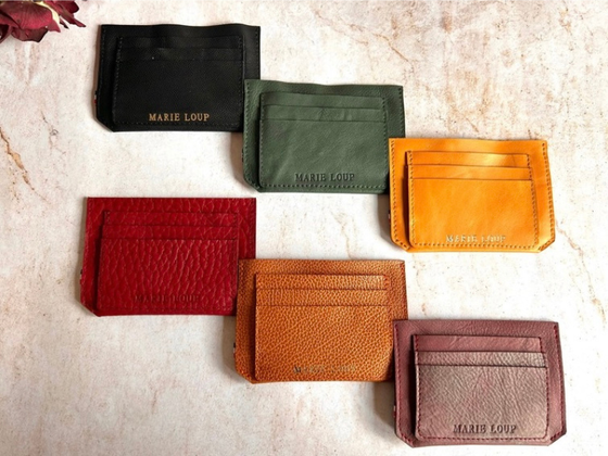 Porte-cartes en cuir