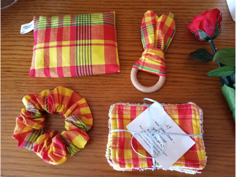 Coffret Complet Madras : bouillotte + chouchou + anneau + lingettes