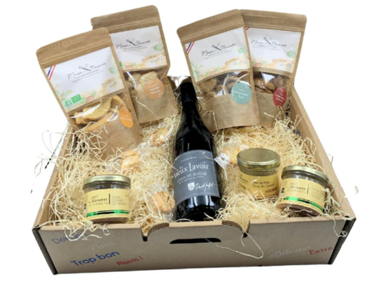 Valisette Vin, Bloc de foie gras, Terrines et Gourmandises