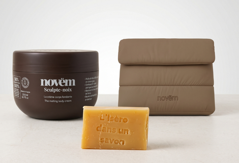 Coffret trousse matelassée d'un crème corps 200ml et d'un savon solide nourissant Isérois