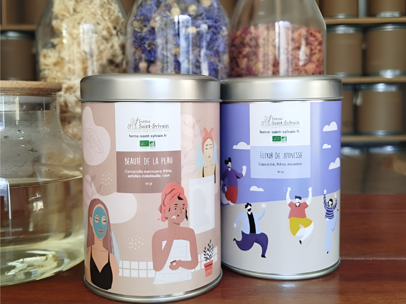 Coffret de 2 tisanes composées bio de 40g 