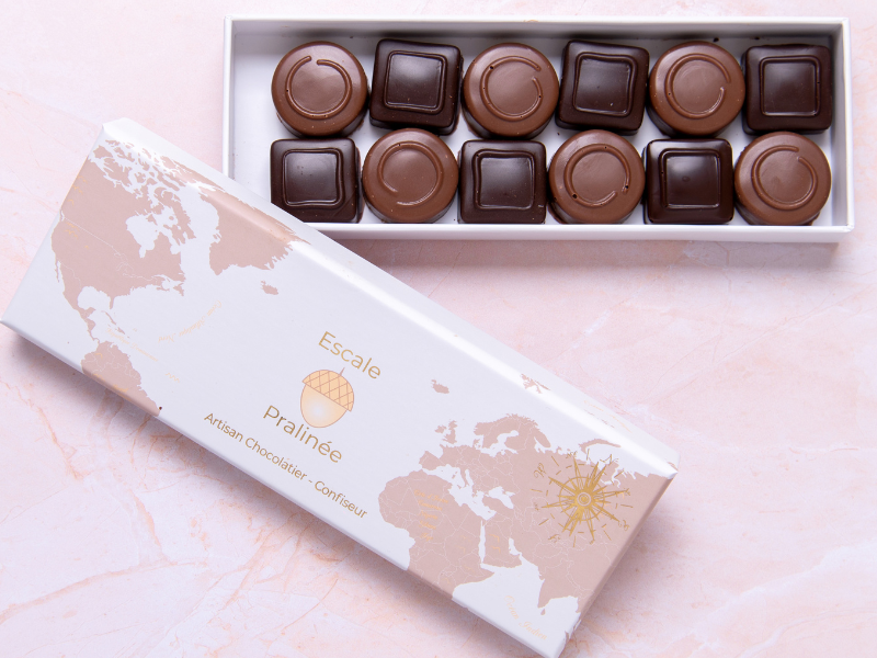 Coffret Gourmand chocolats, pralinés et pâtes de fruits