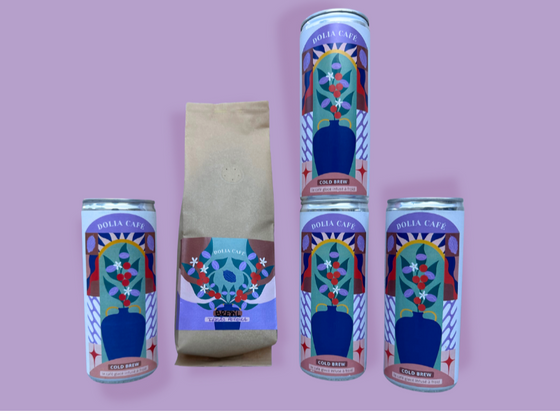 Coffret de 4 canettes de Cold brew (25cl) et 250grs de café en grain