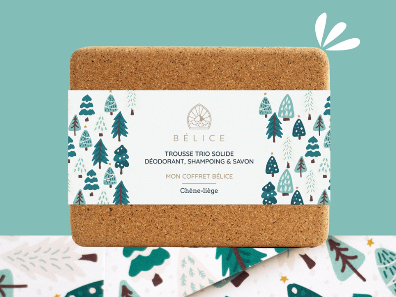 Trousse cosmétique solide shampoing, savon et déodorant