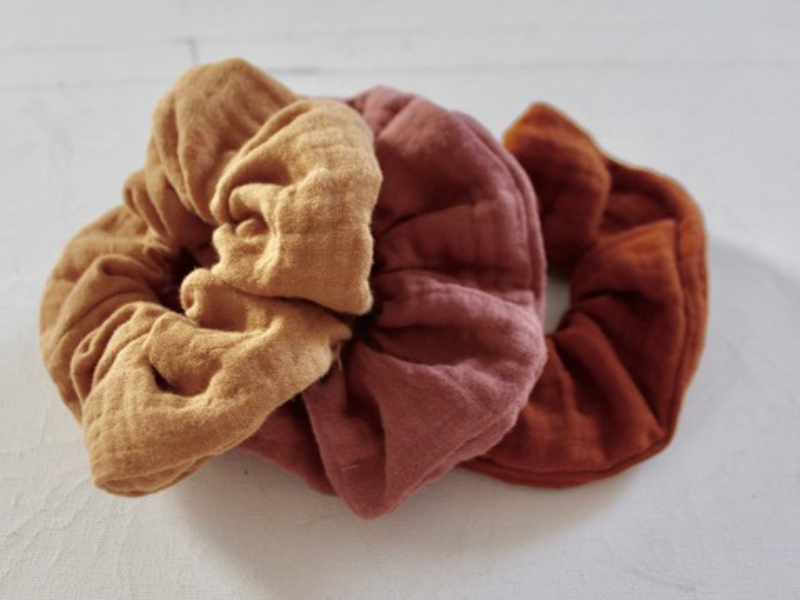 Bandeau adulte tricoté et chouchou