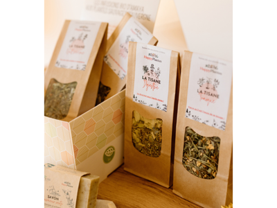 Coffret tisane bio, infusions aux plantes sauvages d'Auvergne