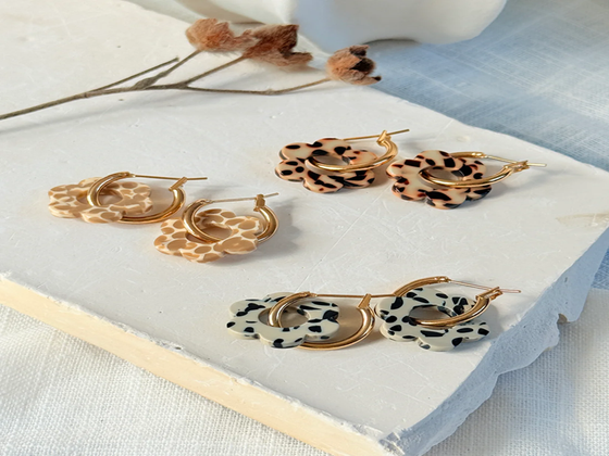 Boucles d'oreilles créoles FLORE