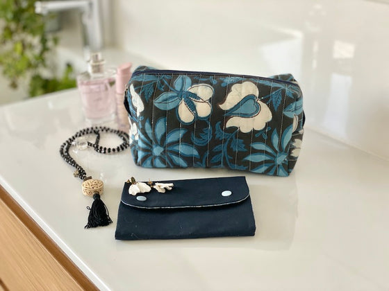 Duo trousse de toilette, trousse à bijoux