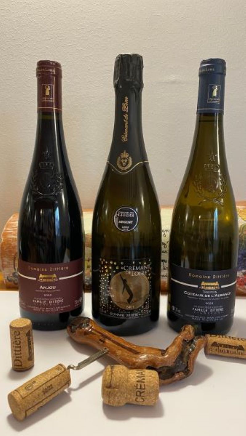 Coffret vin de la Loire 3 bouteilles rouge, blanc et pétillant