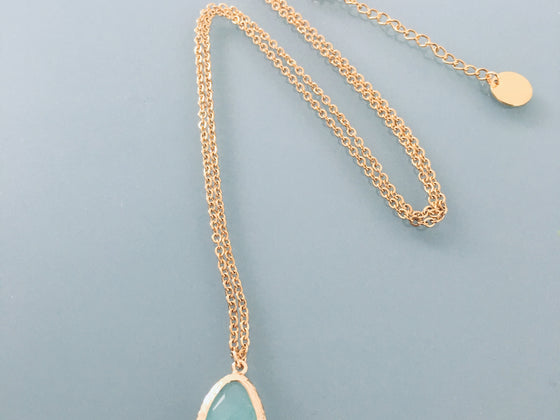 Collier sautoir Chrysoprase