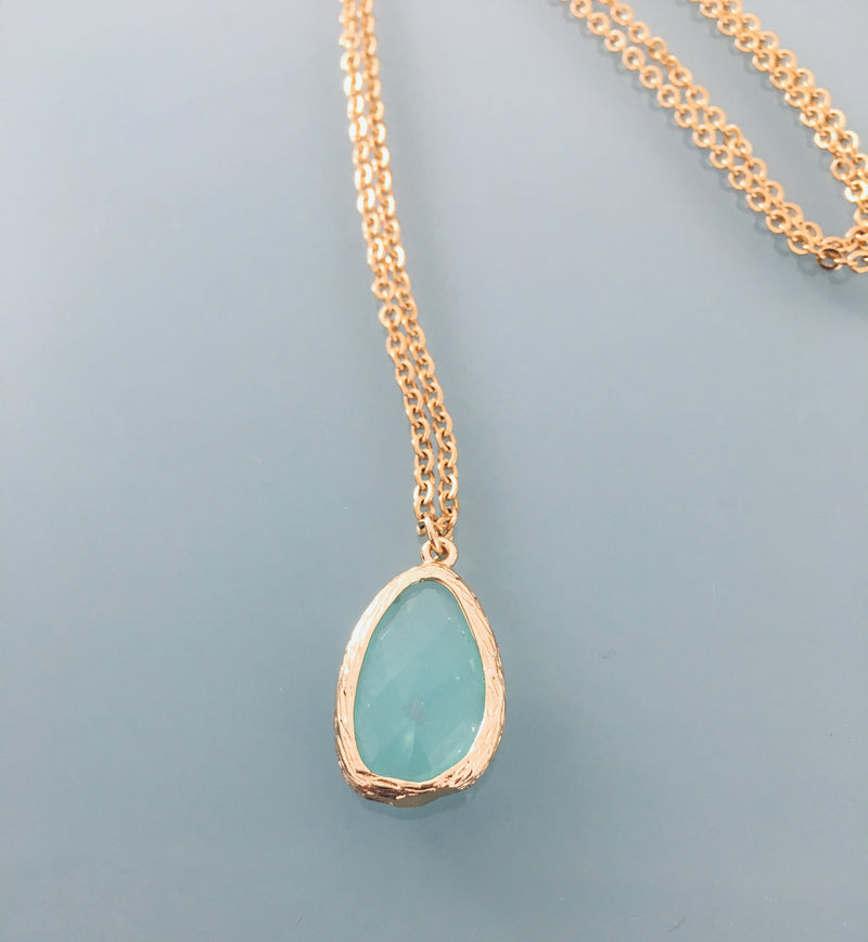 Collier sautoir Chrysoprase