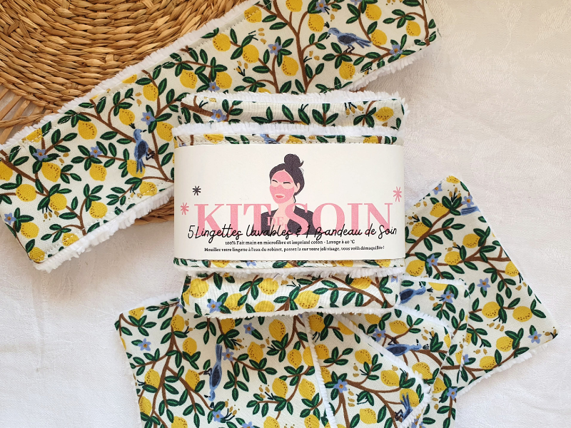 Lingettes lavables et Bandeau de soin