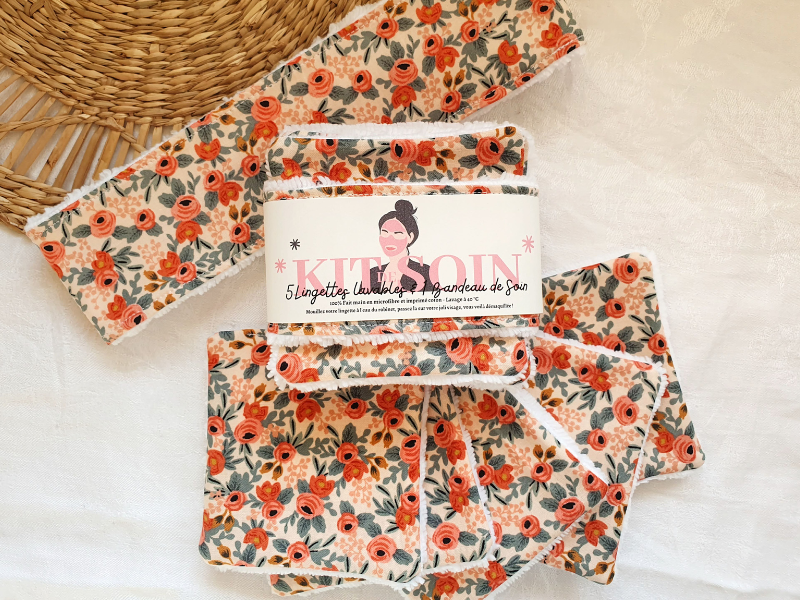 Lingettes lavables et Bandeau de soin