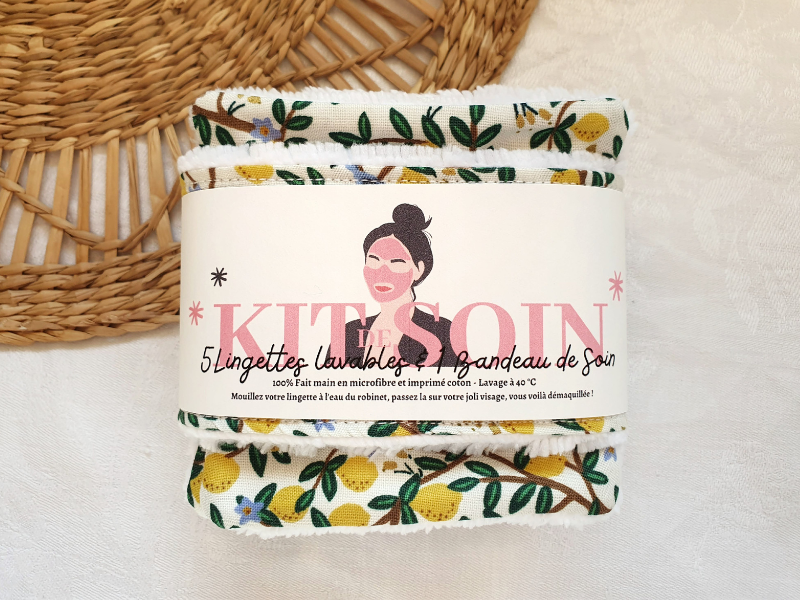 Lingettes lavables et Bandeau de soin