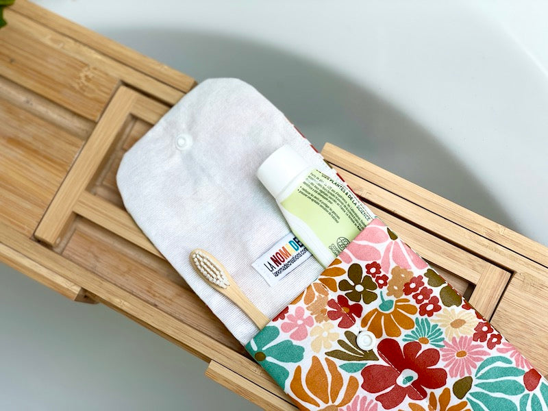 kit de toilette pratique à emporter — étui à savon solide, étui brosse à dents & 4 lingettes démaquillantes
