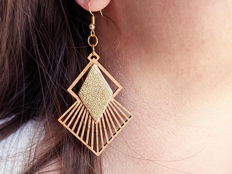 Boucles d'oreilles en bois LOZAA