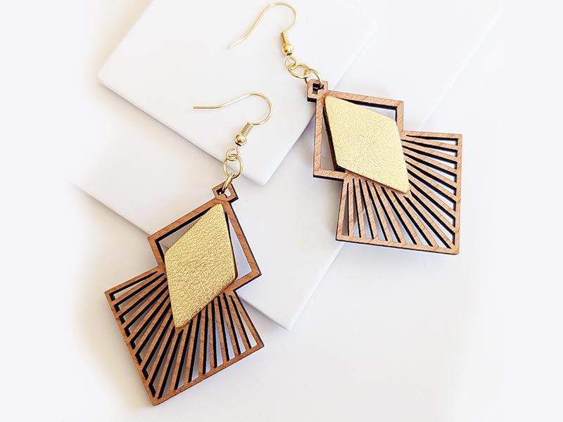 Boucles d'oreilles en bois LOZAA