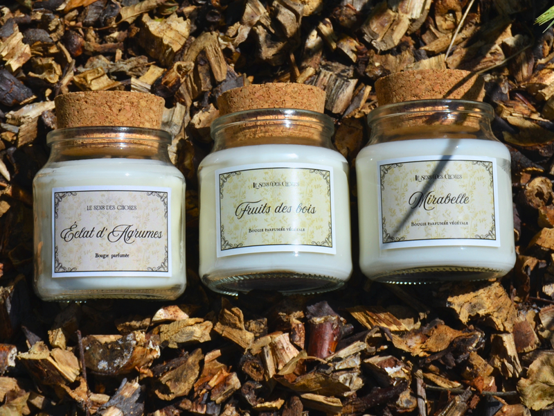 Trio de bougies végétales parfumées