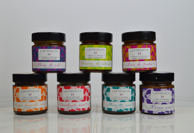 Sélection de 7 pots de pâtes et caramels à tartiner (chocolat noir)