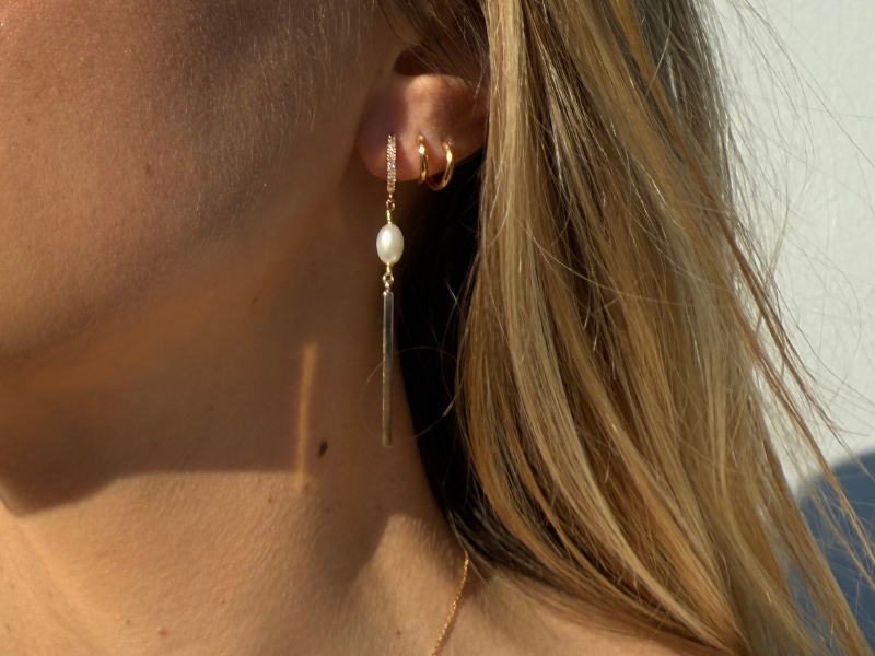 BOUCLES D'OREILLES LA RADIEUSE - Perle d'eau douce