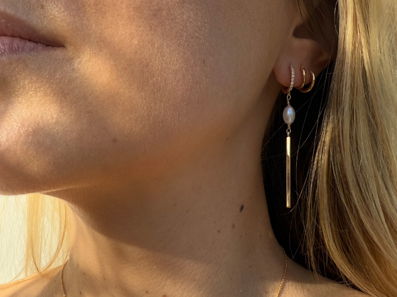 BOUCLES D'OREILLES LA RADIEUSE - Perle d'eau douce