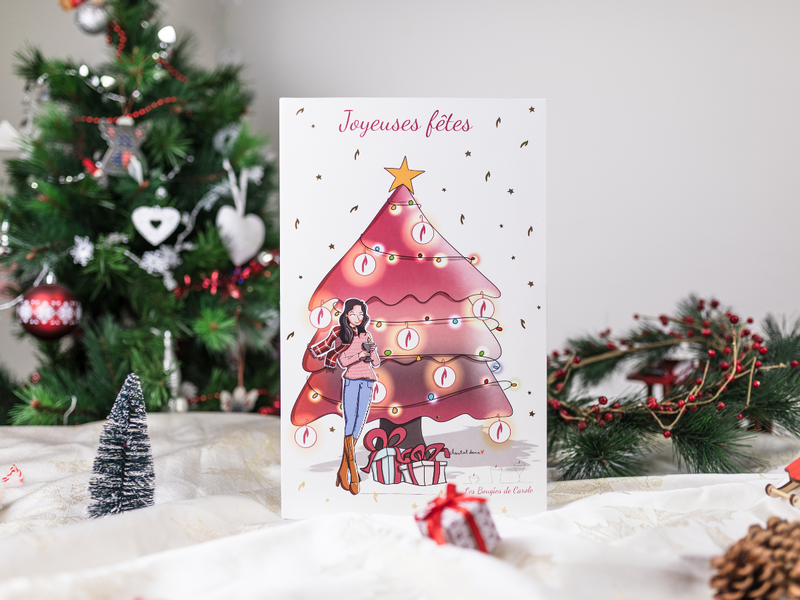Calendrier de l'Avent bougie personnalisé en pot coloré, cadeau de Noël  Bougie parfumée de Noël -  France