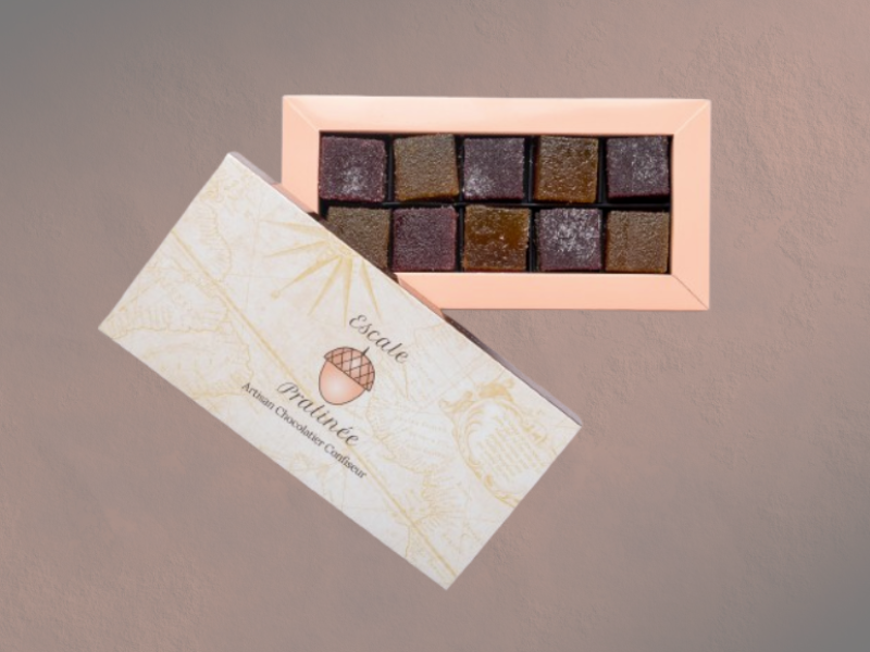 Coffret gourmand d’exception : pralinés, pâtes de fruits et chocolats fins