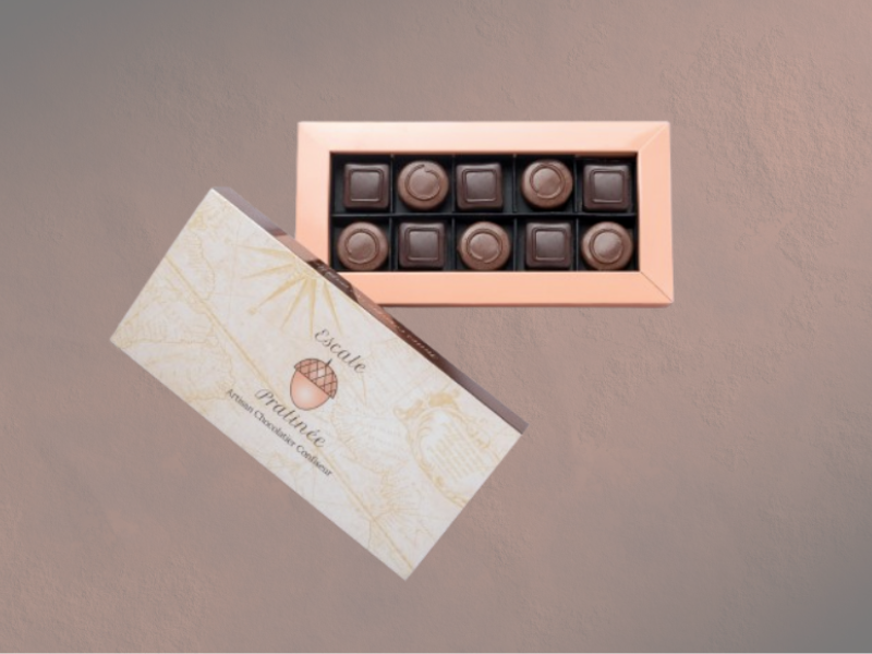 La Gourmande : coffret pralinés, ballotin chocolaté et pâte à tartiner maison