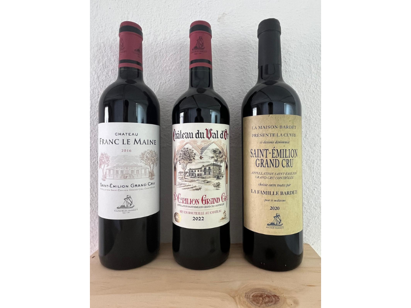 Coffret Terroir  Trio de Saint-Émilion Grand Cru