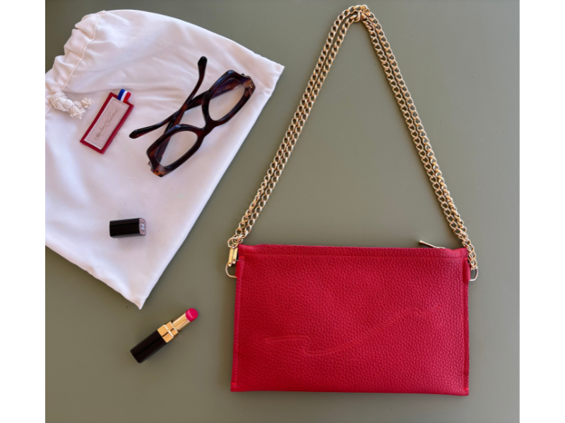 Pochette chaine & cuir Paris