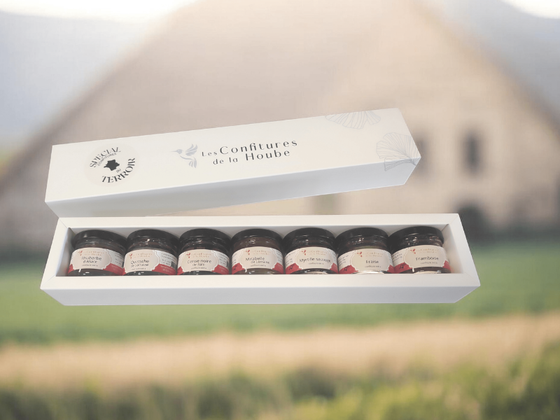 Coffret 7 pots de confitures de 28gr
