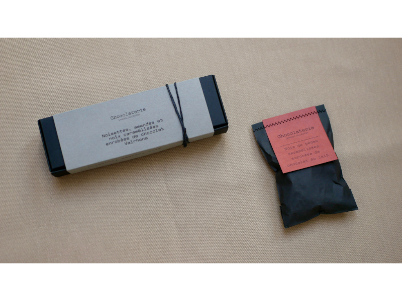 Coffret fruits secs  & noix de pécan, enrobés dans du chocolat