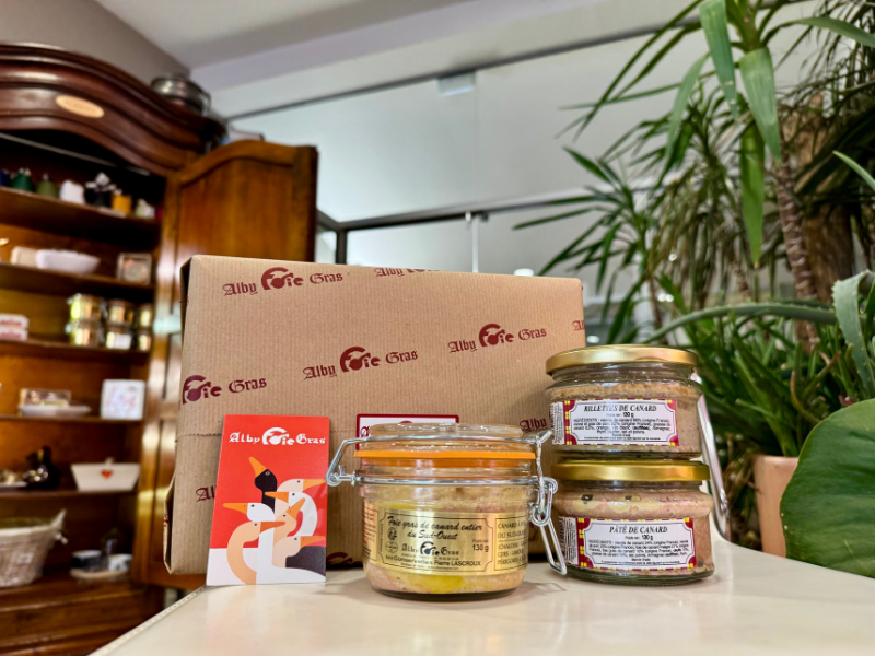Coffret Visite Albigeoise : Foie Gras, Rillettes et Fritons de canard